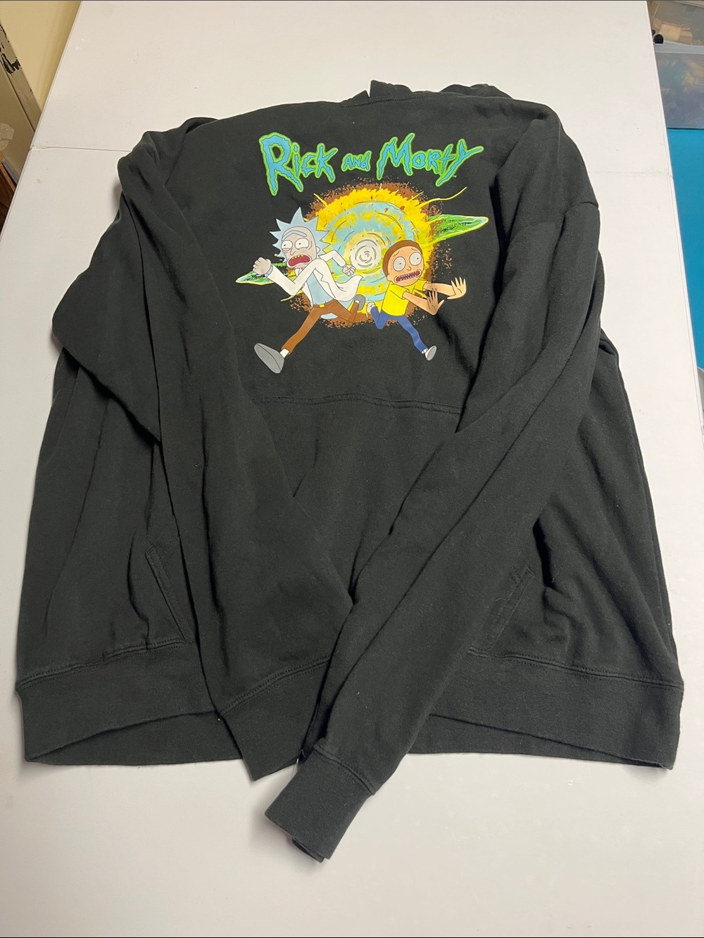 Cartoon Network Rick and Morty Black and White Logo Pullover
